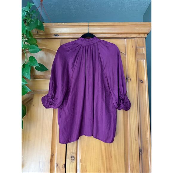 Sofia Collections Andrea Top One Size Plum Purple Made in Italy NWT - Picture 4 of 9